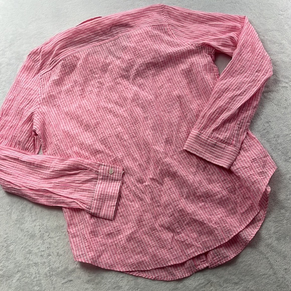 NEW Lilly‎ Pulitzer M Cotton Blend Lightweight Button Down Long Sleeve Blouse - Picture 10 of 11
